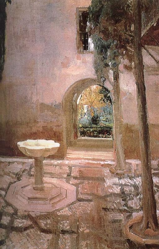 Joaquin Sorolla Courtyard oil painting picture